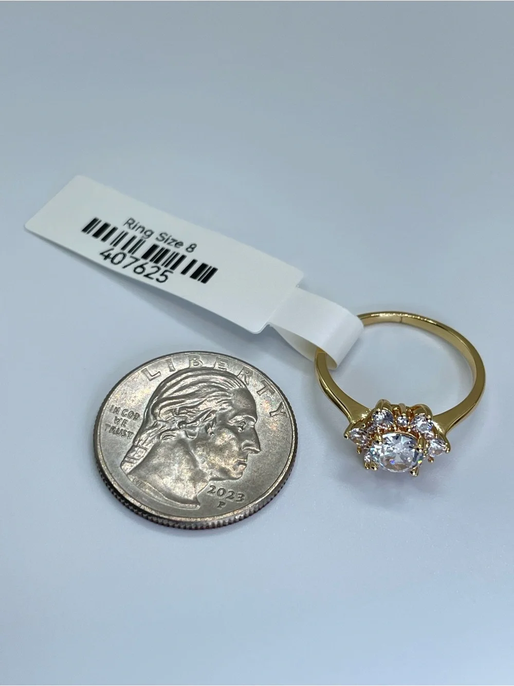 Swarovski Crystal Elements White Swarovski Elements Floral Halo Ring Size 8